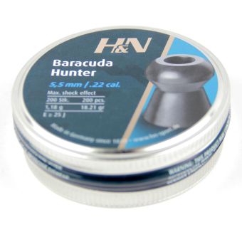 Пули пневматические H&N Baracuda Hunter, 5,5 мм, 1,18гр. (200 шт) в СНГ фото